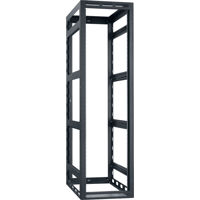 

Lowell Manufacturing LGR 44U 42" Depth Open Frame Gangable Rack without Rear Door and 4x Adjustable Rails for Multi Bay Cable Routing, Black
