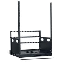 

Lowell Manufacturing LPOR4-1619 16U Pull-Out Rack with 4 Slides, 19" Depth, Black