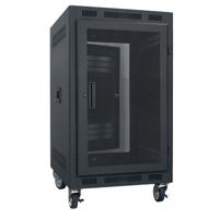 

Lowell Manufacturing LPR-1422FV 14U Portable Rack Unit, Fully-Vented Door, 22" Depth, Black