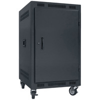 

Lowell Manufacturing LPR-1427 14U Portable Rack Unit, Solid Door, 27" Depth, Black