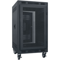 

Lowell Manufacturing LPR-1427FV 14U Portable Rack Unit, Fully-Vented Door, 27" Depth, Black