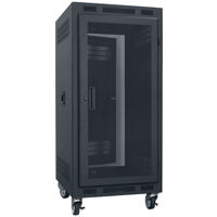 

Lowell Manufacturing LPR-2122FV 21U Portable Rack Unit, Fully-Vented Door, 22" Depth, Black