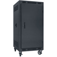 

Lowell Manufacturing LPR-2127 21U Portable Rack Unit, Solid Door, 27" Depth, Black