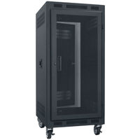 

Lowell Manufacturing LPR-2127FV 21U Portable Rack Unit, Fully-Vented Door, 27" Depth, Black