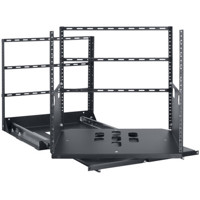 

Lowell Manufacturing LPTR2-1019 10U Pull & Turn Rack System, 2-Slides, 19" Depth, Black