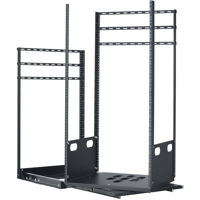 

Lowell Manufacturing LPTR2-2119 21U Pull & Turn Rack System, 2-Slides, 19" Depth, Black