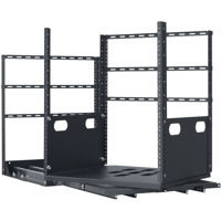 

Lowell Manufacturing LPTR4-1219 12U Pull & Turn Rack System, 4-Slides, 19" Depth, Black
