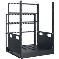 

Lowell Manufacturing LPTR4-1419 14U Pull & Turn Rack System, 4-Slides, 19" Depth, Black