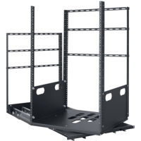 

Lowell Manufacturing LPTR4-1619 16U Pull & Turn Rack System, 4-Slides, 19" Depth, Black