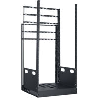 

Lowell Manufacturing LPTR4-2119 21U Pull & Turn Rack System, 4-Slides, 19" Depth, Black