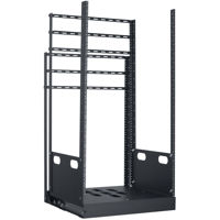 

Lowell Manufacturing LPTR4-2123 21U Pull & Turn Rack System, 4-Slides, 23" Depth, Black