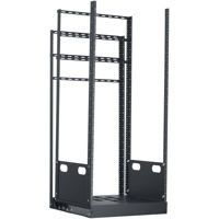 

Lowell Manufacturing LPTR4-2419 24U Pull & Turn Rack System, 4-Slides, 19" Depth, Black