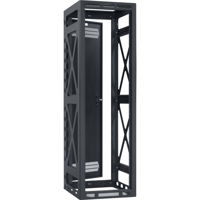 

Lowell Manufacturing LSGR-4036 40U Seismic Gangable Rack with 2 Pair Adjustable Rails and Rear Door, 36" Deep, Black