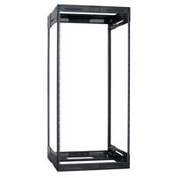 

Lowell Manufacturing LVR22-1421 22U Slim Rack with Variable Depth, Expands from 14"-21" Deep, Black