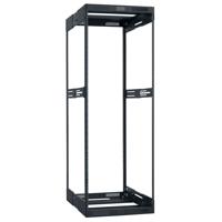 

Lowell Manufacturing LVR30-1421 30U Slim Rack with Variable Depth, Expands from 14"-21" Deep, Black