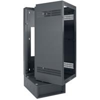 

Lowell Manufacturing LWBR-2428 24U Wall Rack with Base and 1 Pair Adjustable Rails, 28" Depth, Black