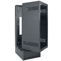 

Lowell Manufacturing LWBR-2432 24U Wall Rack with Base and 1 Pair Adjustable Rails, 32" Depth, Black