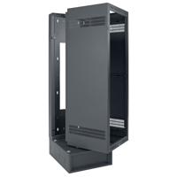 

Lowell Manufacturing LWBR-3528 35U Wall Rack with Base and 1 Pair Adjustable Rails, 28" Depth, Black