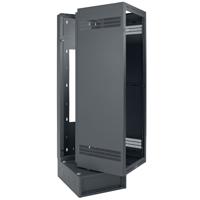 

Lowell Manufacturing LWBR-4032 40U Wall Rack with Base and 1 Pair Adjustable Rails, 32" Depth, Black