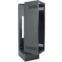 

Lowell Manufacturing LWBR-4428 44U Wall Rack with Base and 1 Pair Adjustable Rails, 28" Depth, Black