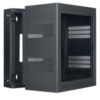 

Lowell Manufacturing LWR-1223 12U Rack-Sectional Wall Mount with 1 Pair Adjustable Rails, 23" Deep, Black