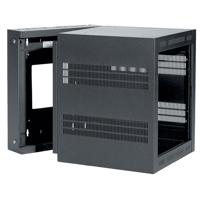 

Lowell Manufacturing LWR-1232 12U Rack-Sectional Wall Mount with 1 Pair Adjustable Rails, 32" Deep, Black