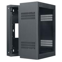 

Lowell Manufacturing LWR-1619 16U Rack-Sectional Wall Mount with 1 Pair Adjustable Rails, 19" Deep, Black