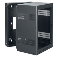 

Lowell Manufacturing LWR-1628 16U Rack-Sectional Wall Mount with 1 Pair Adjustable Rails, 28" Deep, Black