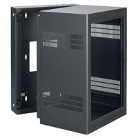 

Lowell Manufacturing LWR-1632 16U Rack-Sectional Wall Mount with 1 Pair Adjustable Rails, 32" Deep, Black
