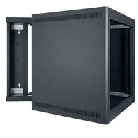 

Lowell Manufacturing LWSR-1022 10U Wall Swing-Open Rack with 1 Pair Fixed Rails, 22" Depth, Black