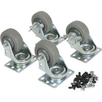 

Lowell Manufacturing LXR-C3SFL 3" Fine-Floor Swivel Casters for LXR/LVR Series Racks, 2 Locking, 4 Pack