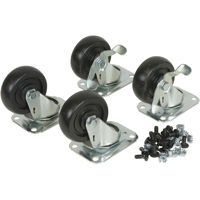 

Lowell Manufacturing LXR-C3SL 3" Standard Swivel Casters for LXR/LVR Series Racks, 2 Locking, 4 Pack
