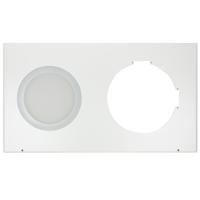 

Lowell Manufacturing MC-301 Steel Panel with Round Perforation Grille for 12" Analog Clock, 8" Speaker and PC312 Recessed Backbox, White