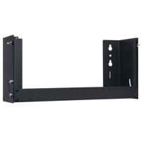 

Lowell Manufacturing PFR-46 4U Pivot-Frame Wall Rack, 6" Deep, 1 Pair Fixed Rails, Supports 30 Lbs, Black