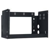 

Lowell Manufacturing PFR-612 6U Pivot-Frame Wall Rack, 12" Deep, 1 Pair Fixed Rails, Supports 40 Lbs, Black