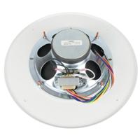

Lowell Manufacturing R1810-72K Speaker/Grille Assembly, Includes 8" 15W Dual Cone Driver, 5W 25V/70V Wired Transformer and White Round Grille with Volume Control Knob