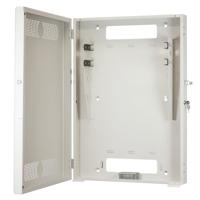

Lowell Manufacturing RCC-2236 Remote Consolidation Wall Mount Cabinet with Shallow Door, 2U + 2U, 30"D Usable, Network Gray