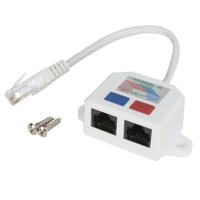 

Lowell Manufacturing RJ45-Y Y-Adapter for RJ45 Jack, 6" Pigtail, White