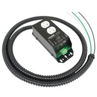 

Lowell Manufacturing RPC-20-HW 20A Low Voltage Remote Power Control, 6' Hardwired with Flexible Conduit, 1 Duplex Outlet