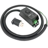

Lowell Manufacturing RPC-30-SHW 30A Low Voltage Remote Power Control with Surge Protection, 6' Hardwired with Flexible Conduit, 1 Outlet
