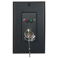 

Lowell Manufacturing RPSB2-MKP-RJ SPST Low Voltage Key-Switch with RJ45 Connector, Momentary Closure, 2 Status LED, 1-Gang Wall Plate, Black
