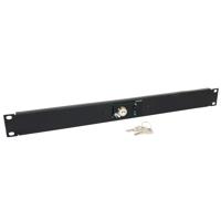 

Lowell Manufacturing RPSB2-MKR SPST Low Voltage Key-Switch with Momentary Closure, 2 Status LED, 1U Rackmount Panel, Black