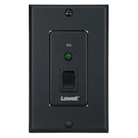 

Lowell Manufacturing RPSB-MP SPST Low Voltage Rocker Switch with Momentary Closure, 1 Status LED, 1-Gang Wall Plate, Black