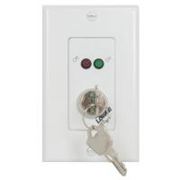 

Lowell Manufacturing RPSW2-MKP-RJ SPST Low Voltage Key-Switch with RJ45 Connector, Momentary Closure, 2 Status LED, 1-Gang Wall Plate, White