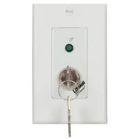 

Lowell Manufacturing RPSW-KP SPST Low Voltage Key-Switch with Maintained Closure, 1 Status LED, 1-Gang Wall Plate, White