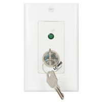 

Lowell Manufacturing RPSW-MKP SPST Low Voltage Key-Switch with Momentary Closure, 1 Status LED, 1-Gang Wall Plate, White