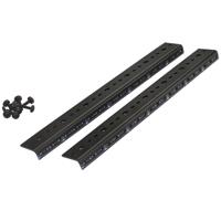 

Lowell Manufacturing RRT Series 12U Thin-Flange Rails for Custom Millwork Racks, Tapped 10-32 Threaded Screws, No Mounting Hardware, Pair