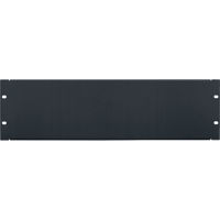 

Lowell Manufacturing SEP-3 3U 18-Gauge Steel Rackmount Blank Panel with Flange, Black