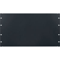 

Lowell Manufacturing SEP-6 6U 18-Gauge Steel Rackmount Blank Panel with Flange, Black