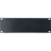 

Lowell Manufacturing SEPH-2 2U 18 Gauge Blank Steel Panel with Flange for Half Rack, Black